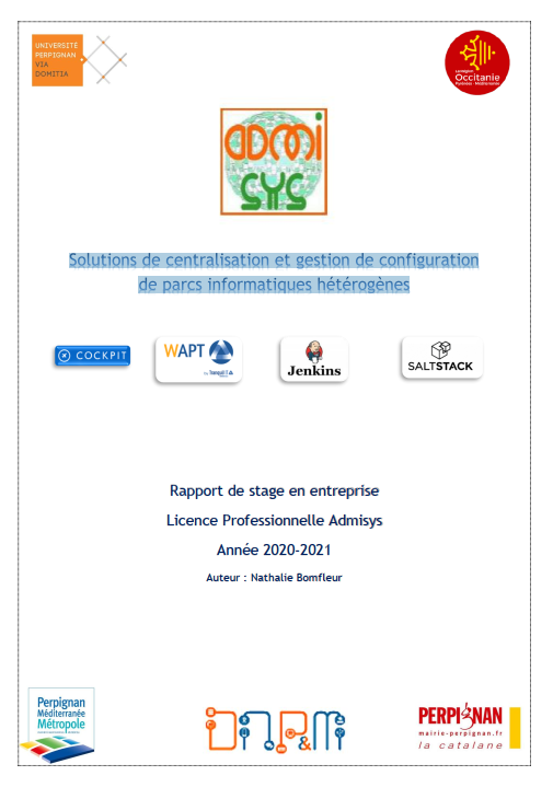 Licence Professionnelle ADMISYS: rapport de stage “Solutions de centralisation et de gestion de configuration pour parcs informatiques hétérogènes”